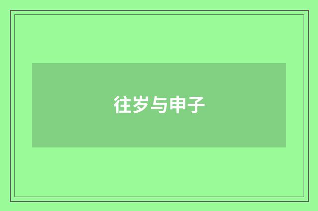 往岁与申子