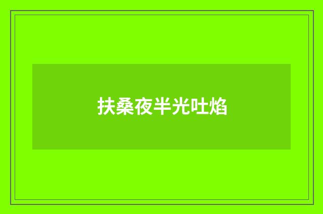 扶桑夜半光吐焰