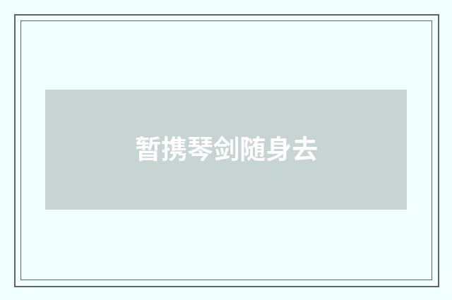 暂携琴剑随身去