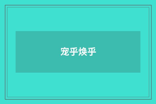 宠乎焕乎