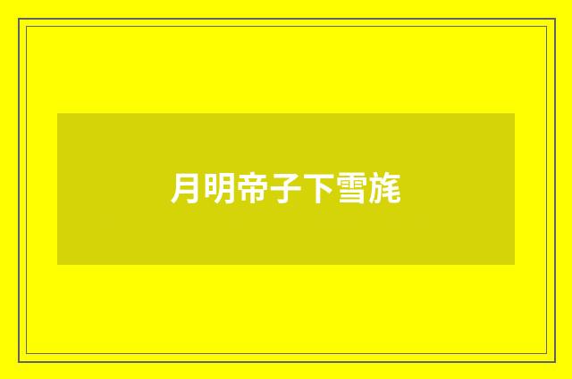 月明帝子下雪旄