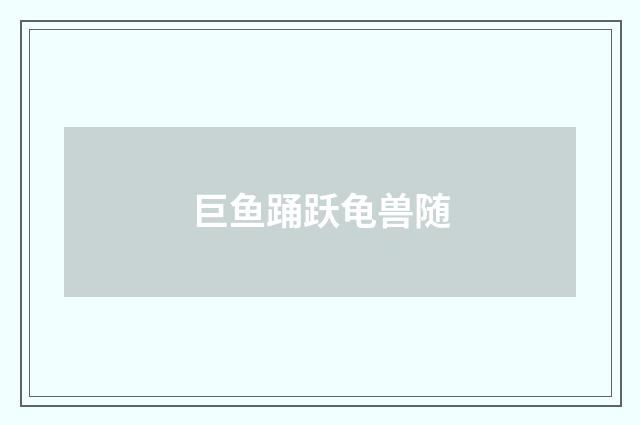 巨鱼踊跃龟兽随