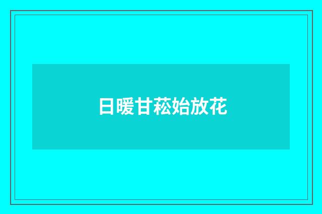 日暖甘菘始放花