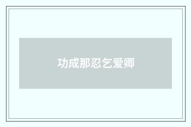 功成那忍乞爱卿