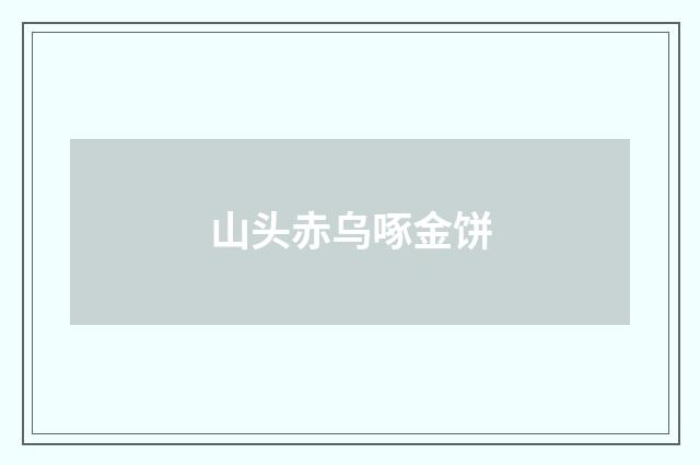 山头赤乌啄金饼