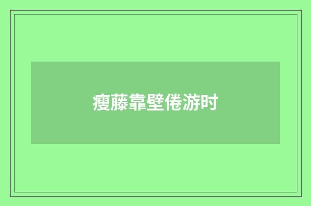 瘦藤靠壁倦游时