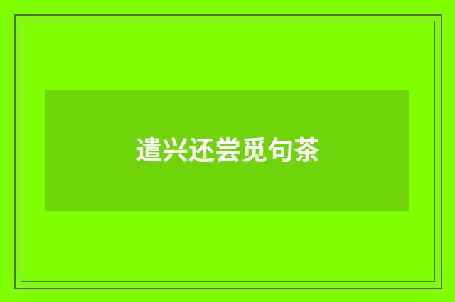 遣兴还尝觅句茶