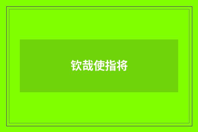 钦哉使指将