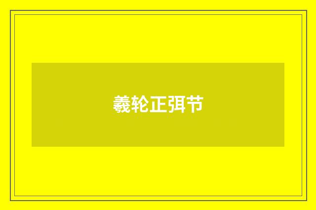 羲轮正弭节