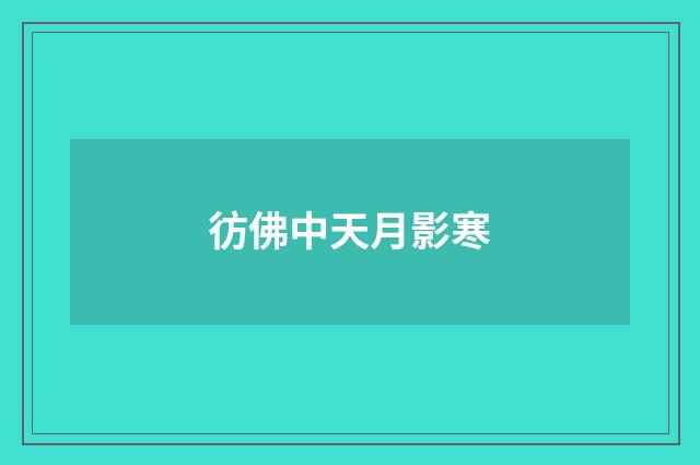 彷佛中天月影寒