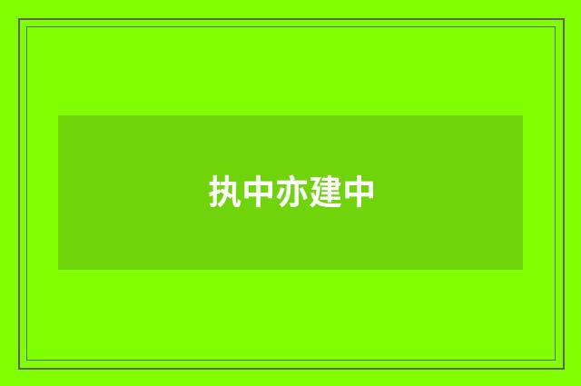 执中亦建中
