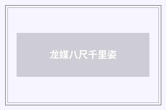 龙媒八尺千里姿