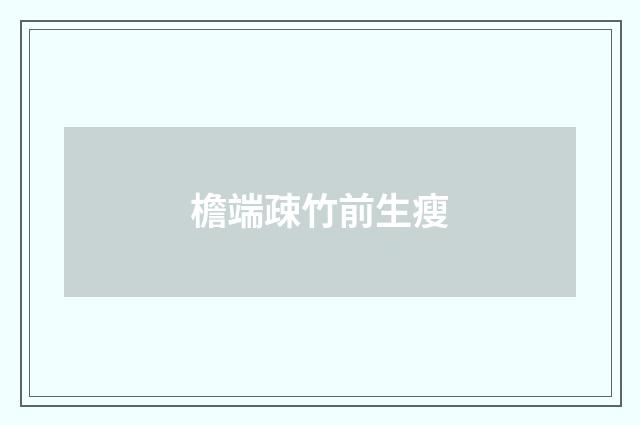檐端疎竹前生瘦