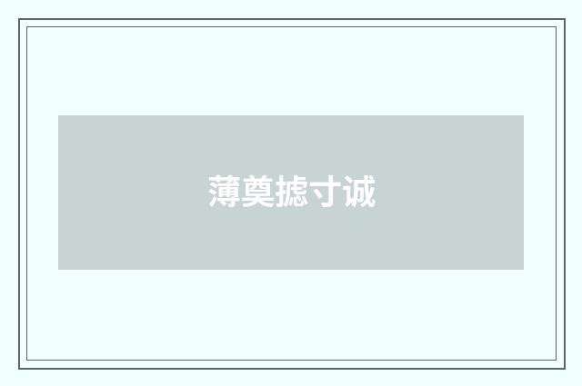 薄奠摅寸诚