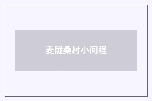 麦陇桑村小问程