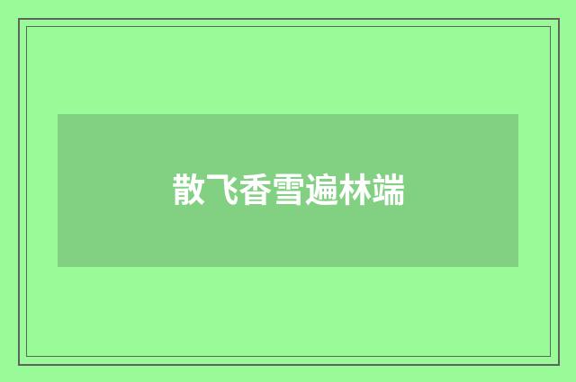 散飞香雪遍林端
