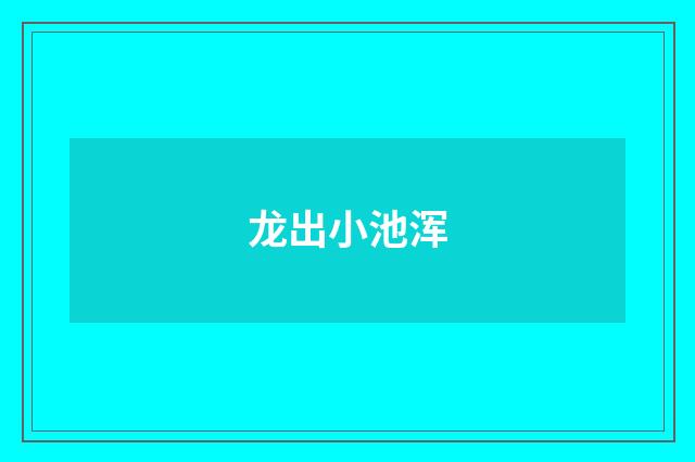 龙出小池浑