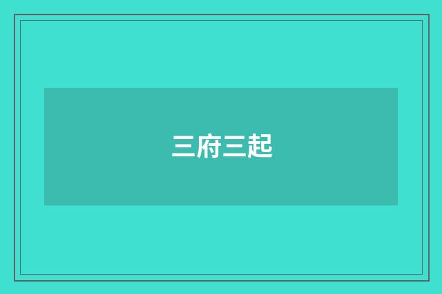 三府三起