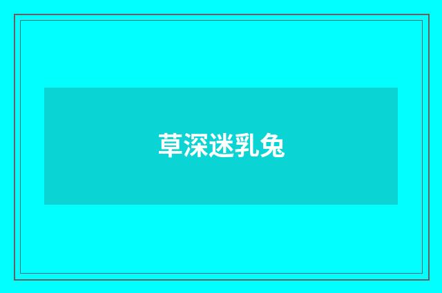 草深迷乳兔