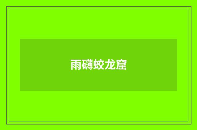 雨礴蛟龙窟