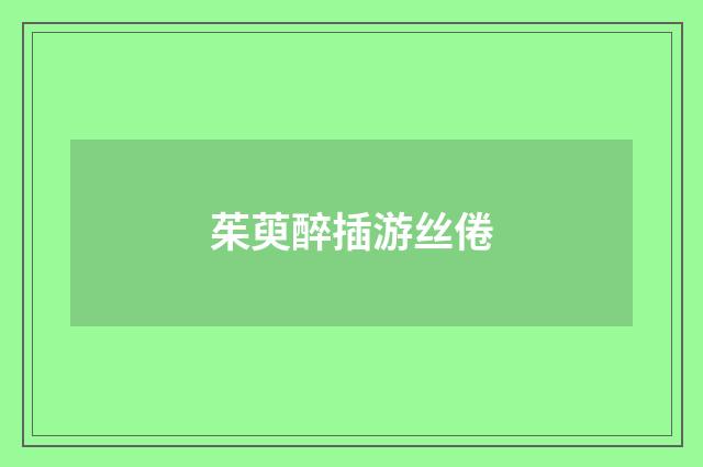 茱萸醉插游丝倦