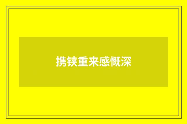 携铗重来感慨深