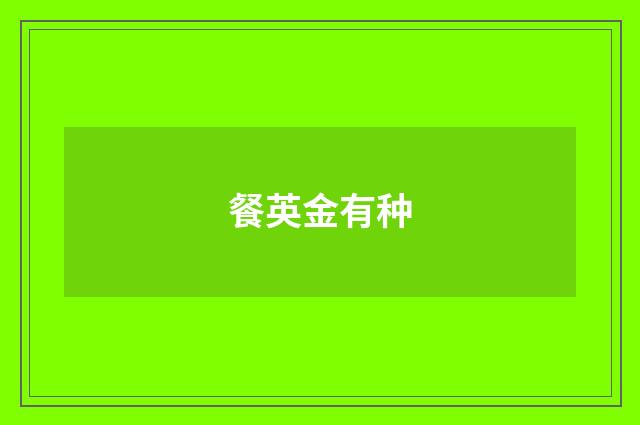 餐英金有种