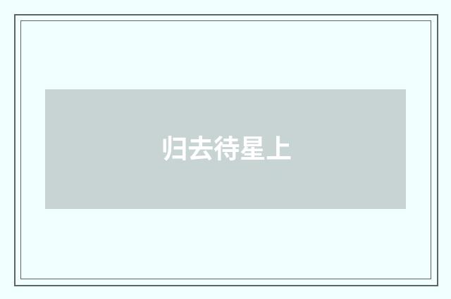 归去待星上