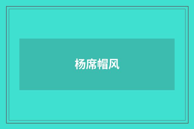 杨席帽风