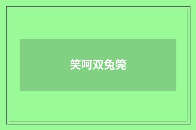 笑呵双兔筦