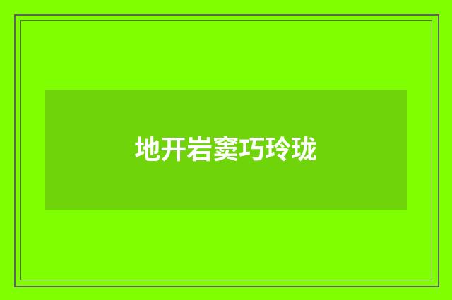 地开岩窦巧玲珑