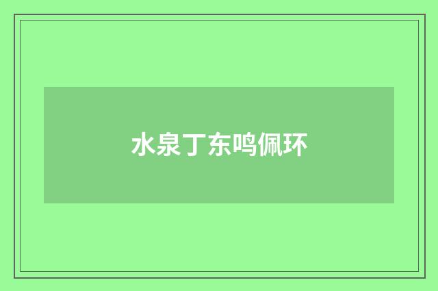 水泉丁东鸣佩环