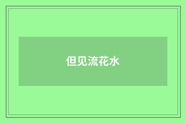 但见流花水