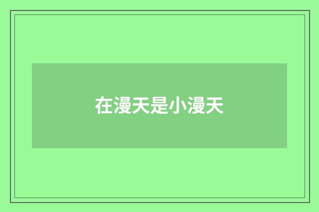 在漫天是小漫天