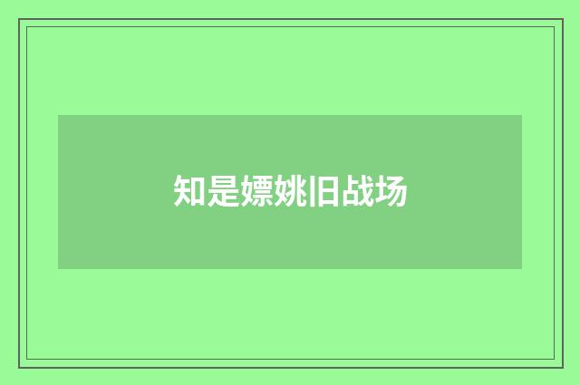 知是嫖姚旧战场