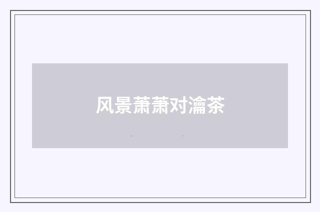 风景萧萧对瀹茶