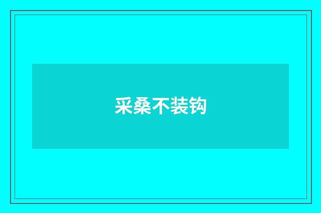 采桑不装钩