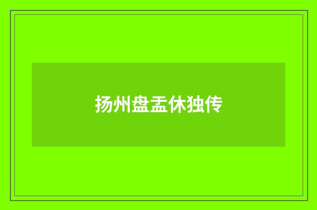 扬州盘盂休独传