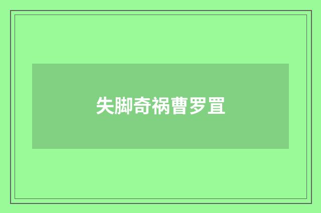 失脚奇祸曹罗罝
