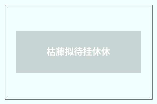 枯藤拟待挂休休