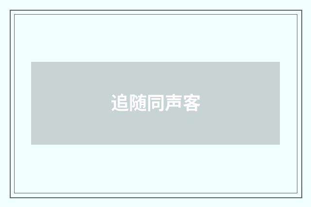 追随同声客