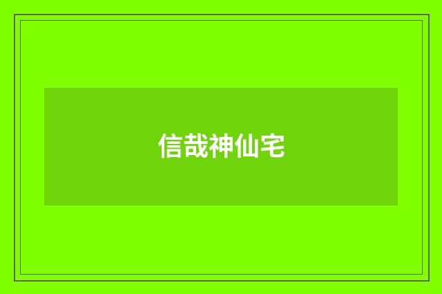 信哉神仙宅