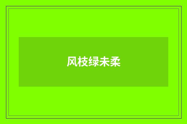 风枝绿未柔