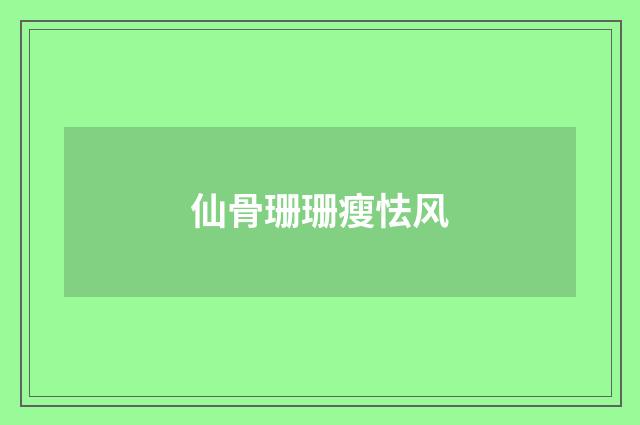 仙骨珊珊瘦怯风