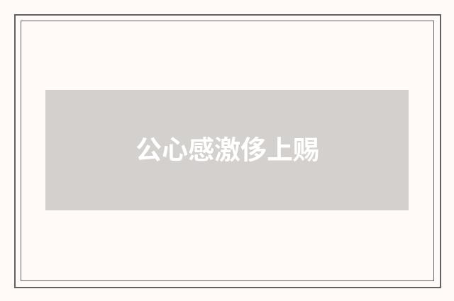 公心感激侈上赐