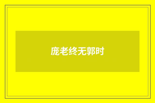 庞老终无郭时
