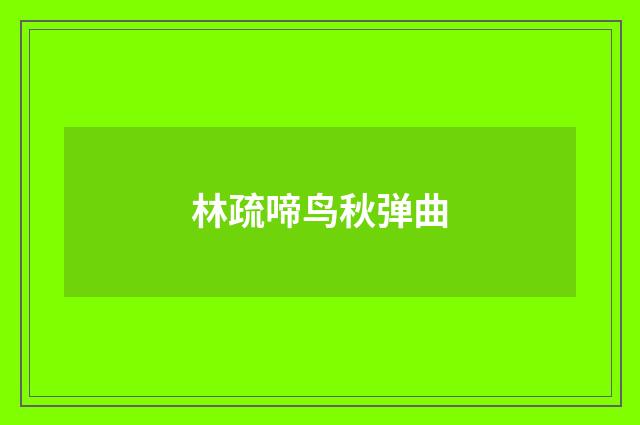 林疏啼鸟秋弹曲