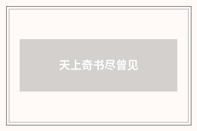 天上奇书尽曾见