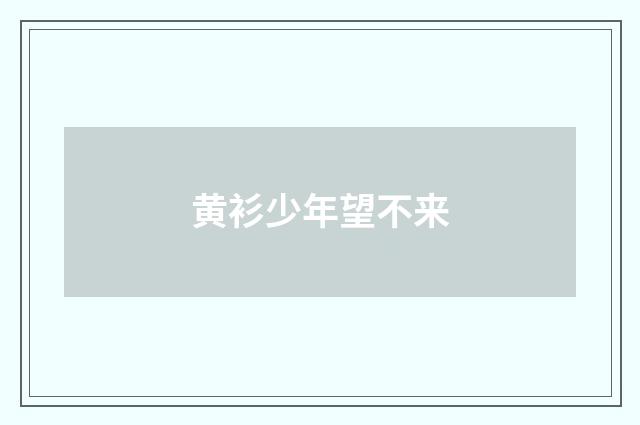 黄衫少年望不来