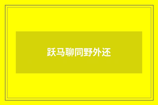 跃马聊同野外还